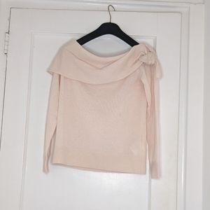 NWT Club Monaco cashmere off the shoulder sweater ballet pink